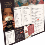 Menukaart van café Vrienden van Vroeger in Deventer